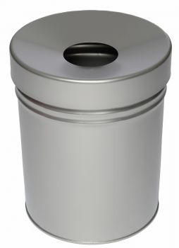 Abfallbehälter TKG FIRE EX Deckel Neusilber 30 Liter